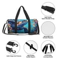 thumbnail image 4 of Fotbe Colorful Underwater Plant Turtle Bolsa Deportiva de Lona Plegable con Estampado, Bolsa de Gimnasio con Bolsillo Seco/Húmedo, Bolsa de Viaje Ultraligera de Gran Capacidad, 4 of 6
