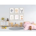 thumbnail image 2 of Awkward Styles Bunny Fox Flamingo Lion Poster Set of 6 Be Clever Prints Motivational Wall Art Girls Boys Room Decor for Kids Baby Animals Wall Art No Frame, 2 of 3