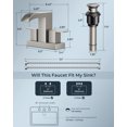 thumbnail image 3 of WB-61A32BN Centerset Bathroom Faucet With Drain Assembly, 2-handle Bathroom Sink Faucet, 3 of 6