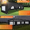 thumbnail image 4 of HOTEEL Carport 10'x30' Large Pop up Car Canopy with Handbag, Portable Garage Wedding Tent Big Tents Carports Shelter, Large Canopy tent for Outdoor Party Birthday, Black, 4 of 9