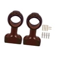 thumbnail image 1 of Tnarru 2 Pieces Curtain Rod Bracket Wall Mount Wood Decorative with Random Color Screw Accessory Ornament Multifunctional Heavy Duty Red Brown, 1 of 8
