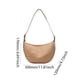 thumbnail image 2 of Bolso de paja tejido, bolso hobo grande de moda con cremallera, bolso de mano informal, bolso de viaje de vacaciones, bolso de media luna para mujeres y niñas, 2 of 9