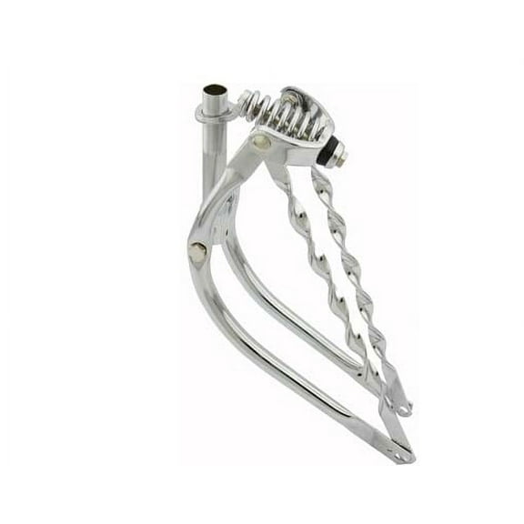 20" Bent Spring Fork 1" W/Twisted Bars Chrome. Bike fork, bicycle fork, lowrider bike fork lowrider bicycle fork