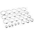thumbnail image 2 of Abrazadera De Tubería Clip De Manguera 25pcs Abrazadera De Tubo De Manguera Anticorrosión 304 Juego De Surtido De Clips De Sujeción De Acero Inoxidable Tipo Americano Fyydes Stainless Steel Hose Clamp, 2 of 8