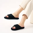 thumbnail image 6 of Ecetana Open Toe House Slippers for Women Memory Foam Bedroom Slippers Cozy Indoor House Shoes, 6 of 7