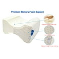 thumbnail image 2 of Orthopedic Knee Memory Foam Pillow - Ergonomic Wedge & Lumbar Alignment for Side Sleepers - Washable Soft Cover, 2 of 7