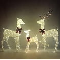thumbnail image 3 of Joyfy 3 Pack Reindeer Christmas Outdoor Yard Light Decorations,360 LED Lights Deer Family for Christmas Outside Lawn Decor,Warm White, 3 of 8