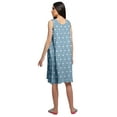 thumbnail image 4 of Moomaya Round Neck WoMen's A-Line Nightdress Sleeveless Printed Cotton Nightwear, 4 of 6