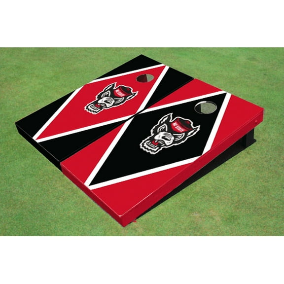 NC State University Alternating Diamond Cornhole Boards