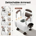 thumbnail image 2 of 2-in-1 Adjustable Height Bedside Commode Commode Toilet Potty Chair for Adults, 2 of 20