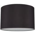 thumbnail image 3 of Springcrest Black Faux Silk Large Drum Lamp Shade 19" Top x 19" Bottom x 12" Slant x 12" High (Spider) Replacement with Harp and Finial, 3 of 6