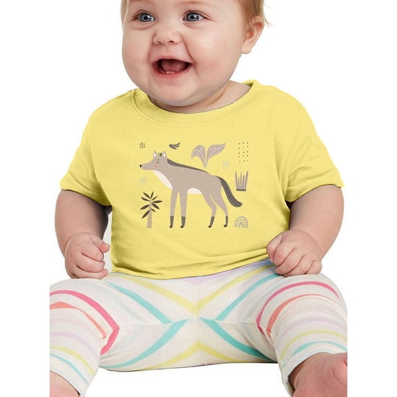 Cute Hyena Lineless Art T-Shirt Infant -Image by Shutterstock,  6 Months