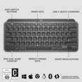 thumbnail image 2 of Restored Logitech MX Keys Mini Wireless Bluetooth Keyboard in Black (Refurbished), 2 of 4