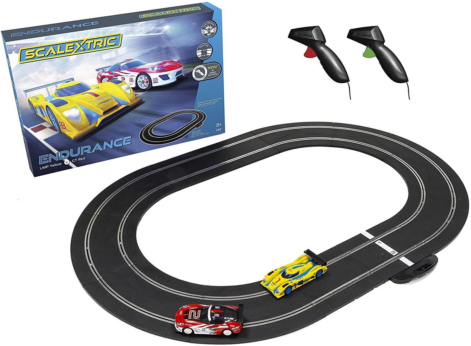 Scalextric Stock Car Challenge 1:32 Race Track Slot Car Set C1383T -  Walmart.com