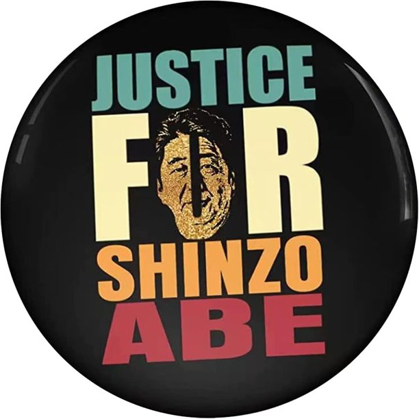 4 piezas 1,18 pulgadas Shinzo Abe broche redondo Metal justicia para Shinzo Abe insignia pines significativos Shinzo Abe solapa pines joyería Unisex decoración para bolsa de ropa LingWen 8390606052261