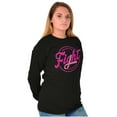 thumbnail image 3 of Breast Cancer Fight Warrior Courage Women Plus Size Long Sleeve Graphic Tee Brisco Brands 3X, 3 of 5