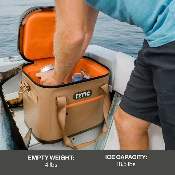 Snow Peak - RTIC 30ℓ Soft Cooler ソフトクーラー  タン RTIC Insulated 30 Can Soft Pack Cooler with Leakproof, Ice