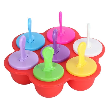 

With Seven Holes Reusable DIY Making Tool Ice Cream Durable For Diy Ice Popsicle Ice Cream Bar DIY Ice Cream Red