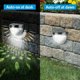 thumbnail image 5 of Paquete de 6 lámparas de pared LED solares para exteriores, lámparas de jardín energéticas, lámparas de valla solares impermeables, luces LED decorativas navideñas, 5 of 5