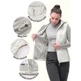 thumbnail image 4 of Off Road Ventures Women's Hooded Softshell Vest Lightweight Waterproof Sleeveless Fleece Lined Jacket Outerwear Cycling, 4 of 7