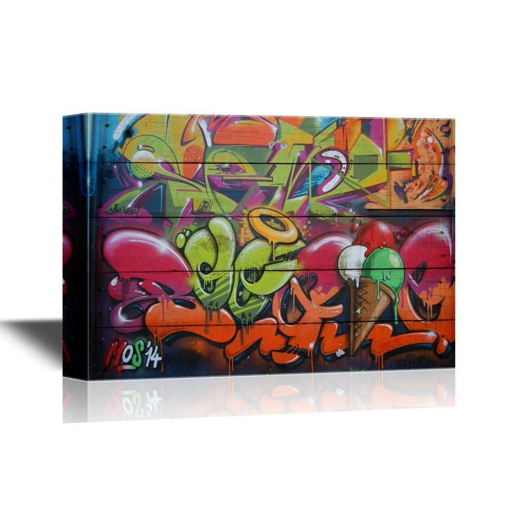 wall26 Canvas Wall Art Modern Graffiti Gallery Wrap Modern Home