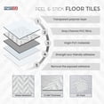 thumbnail image 4 of PowerSellerUSA Self-Stick Vinyl Modern Geometric Floor Tiles Ultra Durable 1.5mm Thick Tiles, 5-Pack/100 Square Ft., 12" x 12", Gray Chevron, 4 of 8