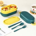 thumbnail image 4 of Drppepioner Double-Layer Lunch Box Leakproof Food Container Bpa-Free Microwave-Safe Meal Prep Storage with Compartments, 4 of 6