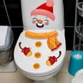 thumbnail image 3 of Christmas Wall Decals Removable Snowman Toilet Lid Sticker for Bathroom Holiday Decor, 3 of 5