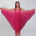 thumbnail image 4 of SEMPAI Belly Dance Hip Scarf Skirt Fringe Sequin Wrap Latin Salsa Costume Waist Shawl for Women Performance, 4 of 4