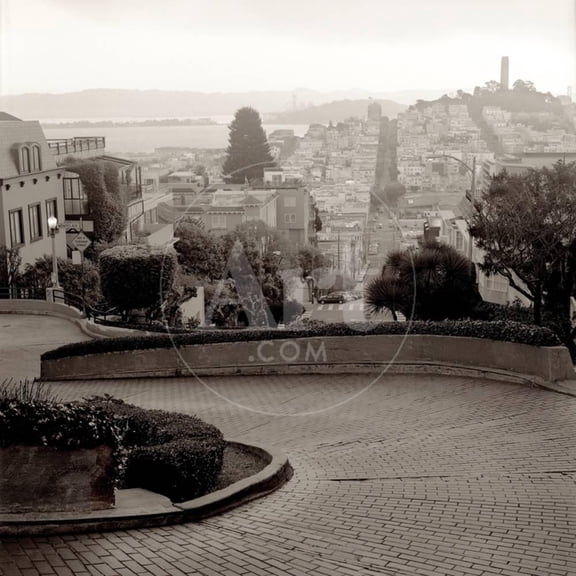 Lombard Street 1, Scenic Unframed Photographic Print Wall Art by Alan Blaustein Sold by Art.Com