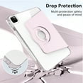 thumbnail image 4 of XUDUO Case for iPad Air 11-inch M2 (2024), iPad Air 5th/4th Generation (2022/2020) 10.9 Inch with Pencil Holder, 360 Degree Rotating Stand, Pink, 4 of 7
