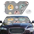 thumbnail image 2 of Uemuo Cute Geese Pattern Accordion Car Windshield Sun Shade, Foldable Reflective Sun Visor for Car, Reflector Windshield Sunshade-, 2 of 7