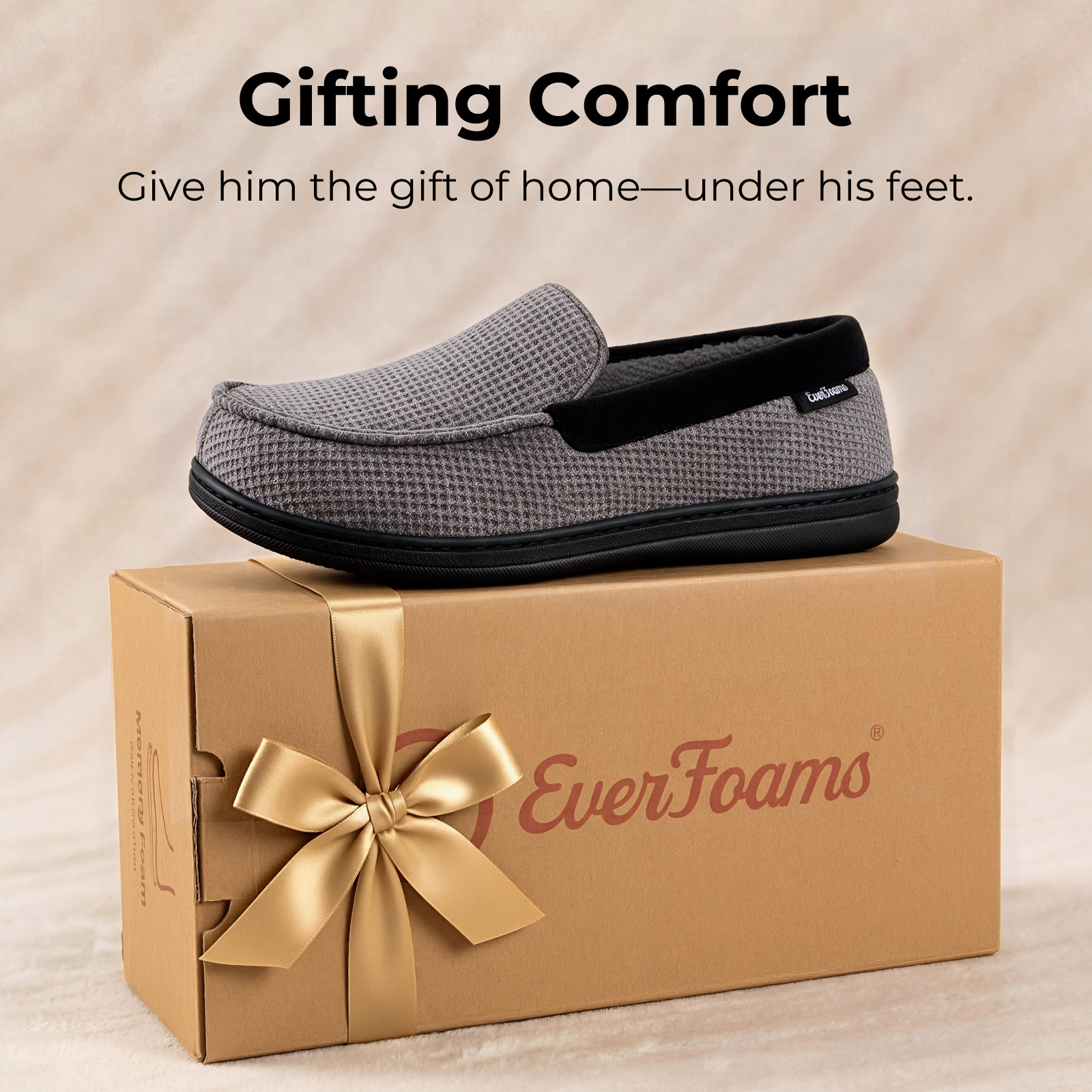 EverFoams Men's Memory Foam Moccasin Slippers photo 6