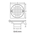 thumbnail image 2 of Square Shower Stall Strainer, High Flow Rate Grate with Screws for Quick and Easy Floor Drainer Replacement, Premium Grade 304 Stainless Steel Ensures Durability and Ease of Cleaning, 2 of 5