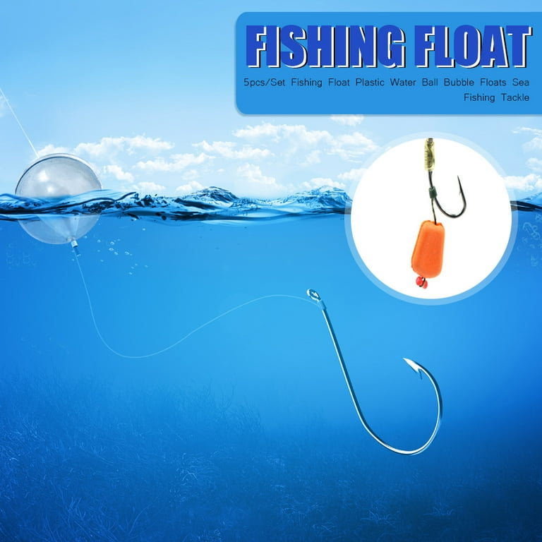 5pcs/Set Fishing Float Plastic Water Ball Bubble Floats Sea Fishing Tackle