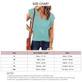 thumbnail image 4 of Blusa con cuello en V para mujer,Blusa de verano para mujer, Blusa casual para mujer, Blusa con manga casquillo, Grado profesional, 4 of 4