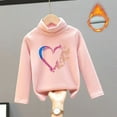 thumbnail image 2 of Curuila Kids Girls Shirts High Neck Long Sleeve Cartoon Print Warmth Soft Tops Unisex Blue Size 11-12 Years, 2 of 3