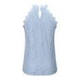 thumbnail image 5 of Babysbule Womens Tank Tops Fashion Woman Solid Halter Sleeveless Lace Hollow Out Tank Tops T-shirt Blouse, 5 of 8