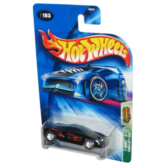 Hot Wheels T-Hunt 3/12 Black Cadillac Cien (2004) Mattel Toy Car #103