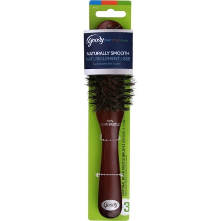 Goody Boar Brush, Naturally Smooth Style, 100% Boar Bristles, 1 (Best Boar Bristle Brush For Thick Curly Hair)