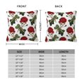 thumbnail image 4 of YFYANG Square Decorative Throw Pillow Case (Without Pillow Insert), Rose Pattern Bedroom Sofa Car Cushion Cover, 20"x20", 4 of 9