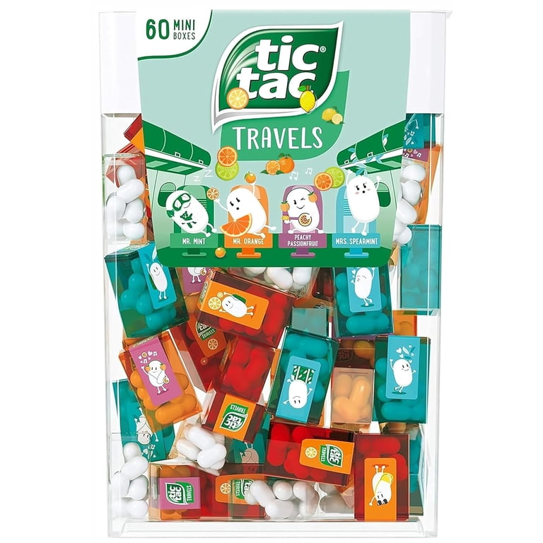 Tic Tacs Travels Mini Packs Individual Flavor Packets, Strawberry