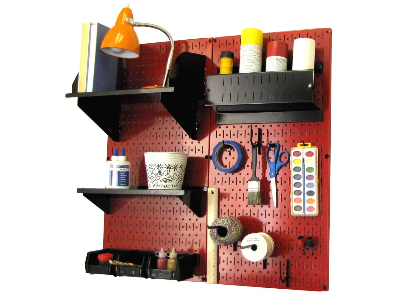 Wall Control Pegboard Hobby Craft Pegboard Organizer Storage Kit with ...