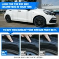 thumbnail image 6 of (Set of 4)14 inch Universal Wheel Rims Cover Hubcaps Snap on Car Truck SUV,PP Material,Black Matte, 6 of 7