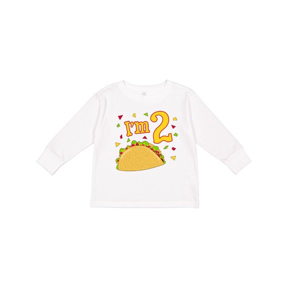 Inktastic I'm Two Taco Birthday Party Boys or Girls Long Sleeve Toddler T-Shirt