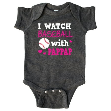 

Inktastic I Watch Baseball with My Pappap Gift Baby Boy or Baby Girl Bodysuit