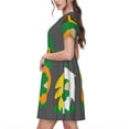 thumbnail image 2 of Balery Spring St Patrick’S Day Irish Gnomes Vestidos sueltos de manga corta para mujer, vestidos de verano 2025, vestidos casuales de corte A con vuelo., 2 of 6
