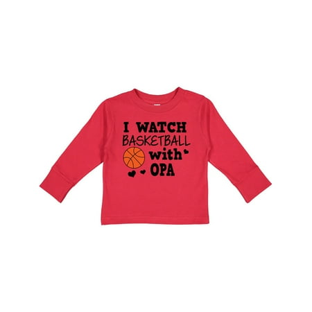 

Inktastic I Watch Basketball with Opa Gift Toddler Boy Girl Long Sleeve T-Shirt