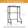 thumbnail image 3 of Upgraded Washer Dryer Stacking Rack for Narrow Spaces, Metal Over-Unit Storage Shelves, Black, 3 of 6