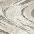 thumbnail image 3 of 7' Natural Beige Machine Woven Abstract Waves Indoor Runner Rug, 3 of 3